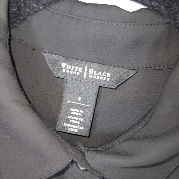 WHITE HOUSE BLACK MARKET BLACK SOFT SHIRTDRESS, SZ 4 - Picture 9 of 12